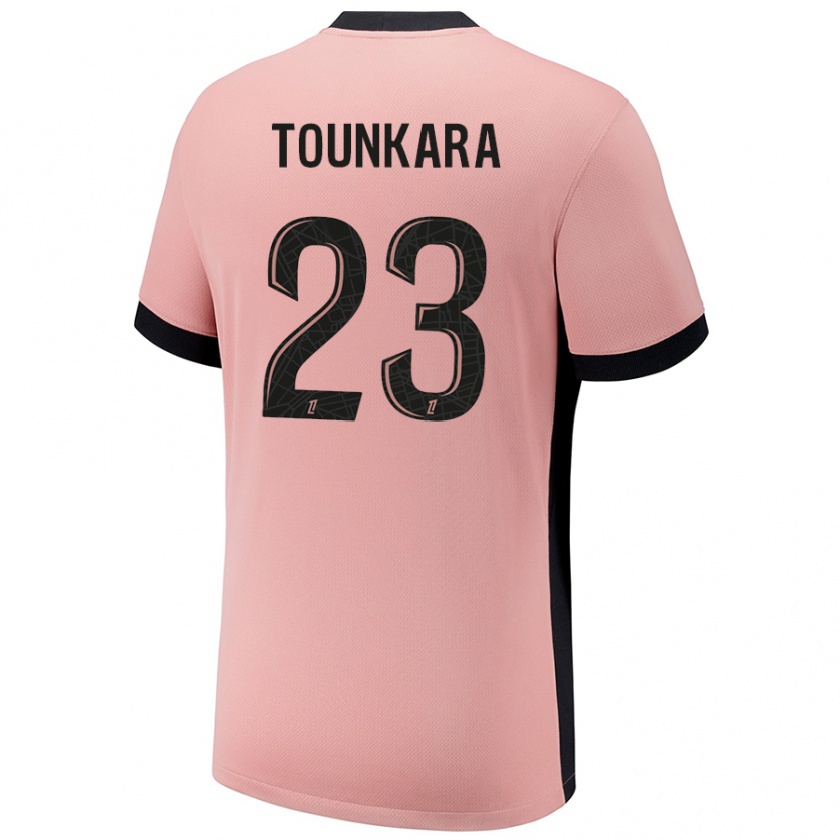 Kandiny Kinderen Aïssatou Tounkara #23 Roestroze Thuisshirt Derde Tenue 2024/25 T-Shirt België