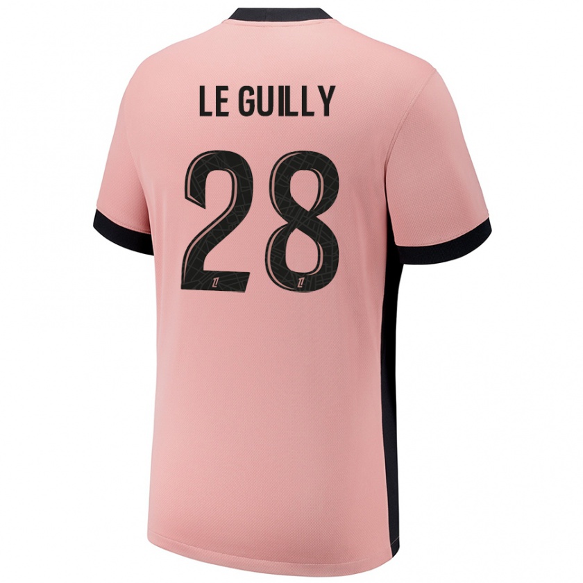 Kandiny Niño Camiseta Jade Le Guilly #28 Rosa Óxido Equipación Tercera 2024/25 La Camisa México