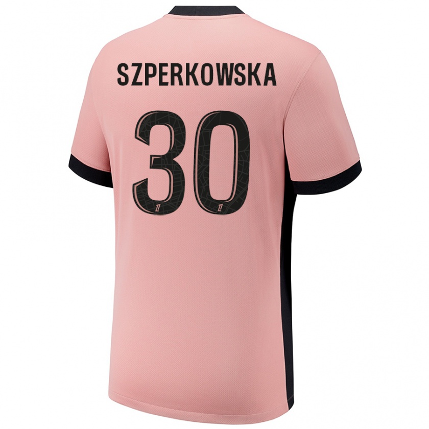 Kandiny Bambino Maglia Oliwia Szperkowska #30 Rosa Ruggine Kit Gara Third 2024/25 Maglietta