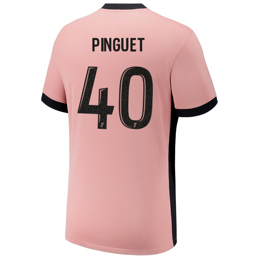 Kandiny Bambino Maglia Alice Pinguet #40 Rosa Ruggine Kit Gara Third 2024/25 Maglietta