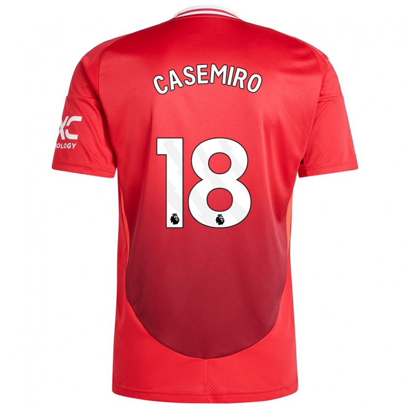 Kandiny Heren Casemiro #18 Felrood Thuisshirt Thuistenue 2024/25 T-Shirt