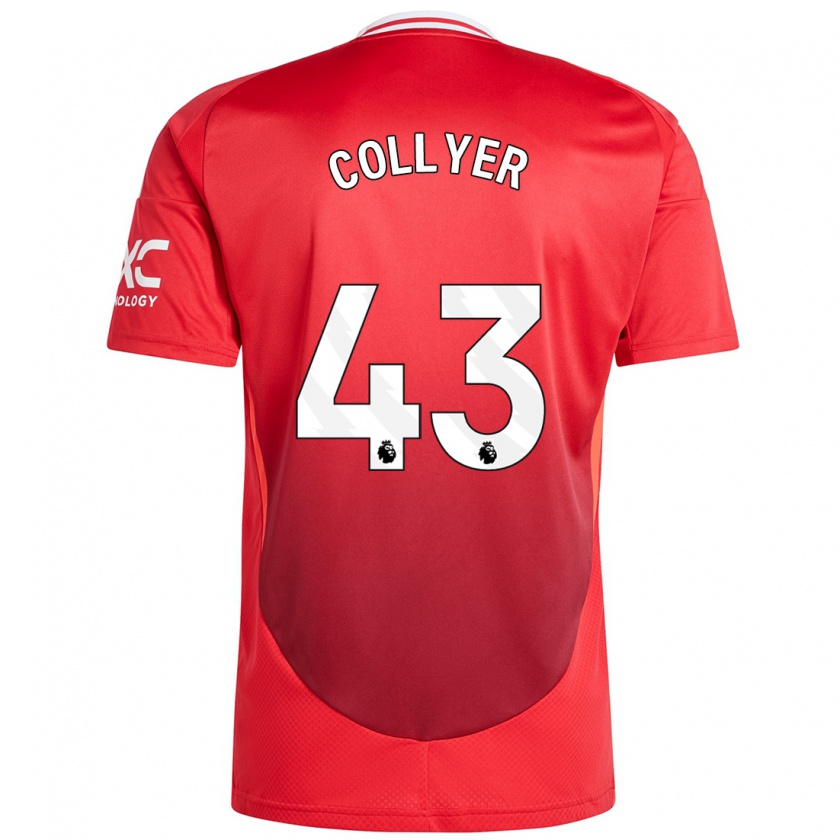 Kandiny Uomo Maglia Toby Collyer #43 Rosso Brillante Kit Gara Home 2024/25 Maglietta