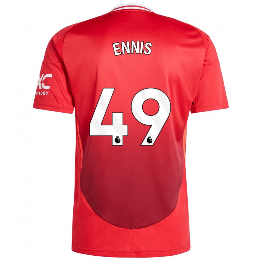 Kandiny Heren Ethan Ennis #49 Felrood Thuisshirt Thuistenue 2024/25 T-Shirt