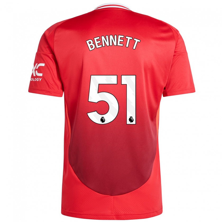 Kandiny Heren Rhys Bennett #51 Felrood Thuisshirt Thuistenue 2024/25 T-Shirt