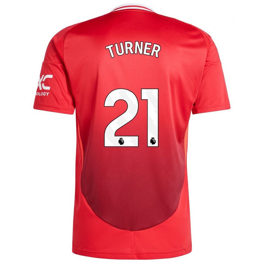 Kandiny Hombre Camiseta Millie Turner #21 Rojo Brillante 1ª Equipación 2024/25 La Camisa México