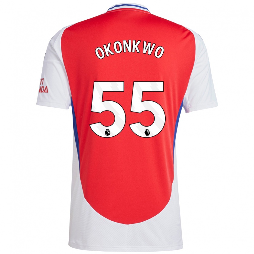 Kandiny Heren Brian Okonkwo #55 Rood Wit Thuisshirt Thuistenue 2024/25 T-Shirt