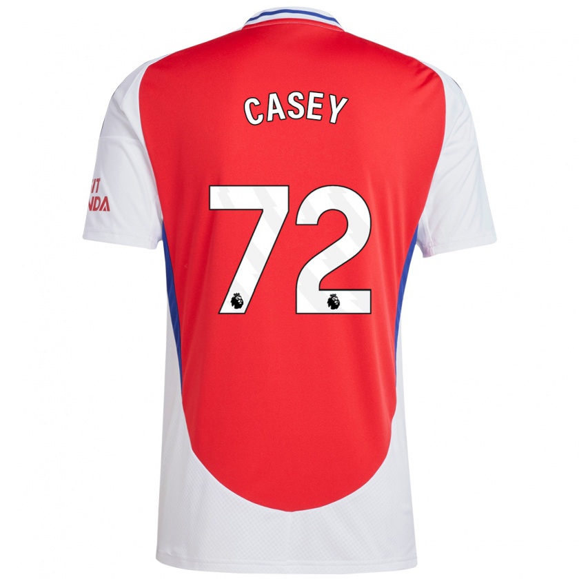 Kandiny Uomo Maglia Dan Casey #72 Rosso Bianco Kit Gara Home 2024/25 Maglietta