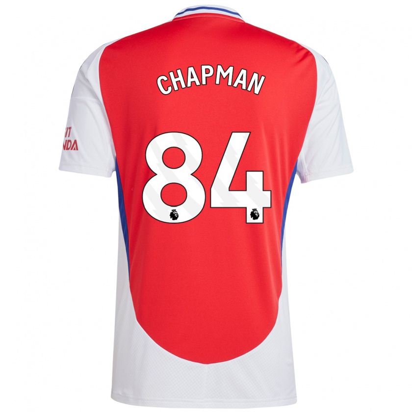 Kandiny Uomo Maglia Samuel Chapman #84 Rosso Bianco Kit Gara Home 2024/25 Maglietta