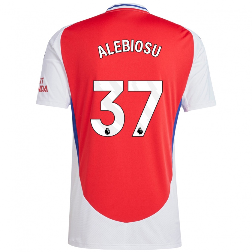 Kandiny Heren Ryan Alebiosu #37 Rood Wit Thuisshirt Thuistenue 2024/25 T-Shirt