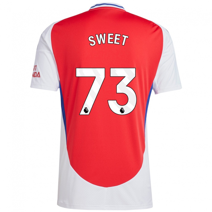 Kandiny Heren James Sweet #73 Rood Wit Thuisshirt Thuistenue 2024/25 T-Shirt