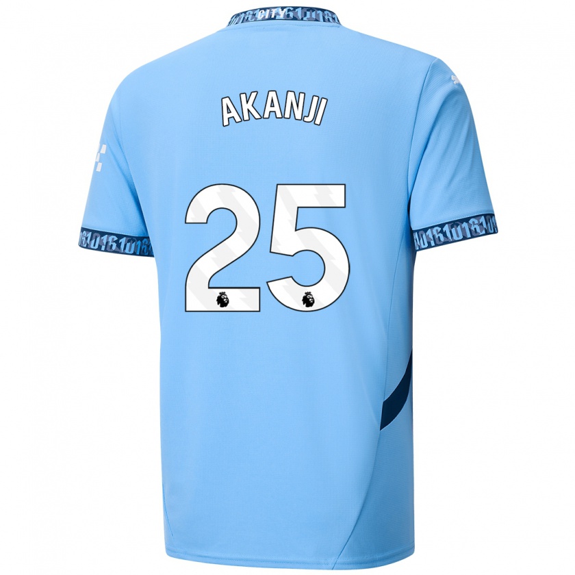 Kandiny Heren Manuel Akanji #25 Marineblauw Thuisshirt Thuistenue 2024/25 T-Shirt België