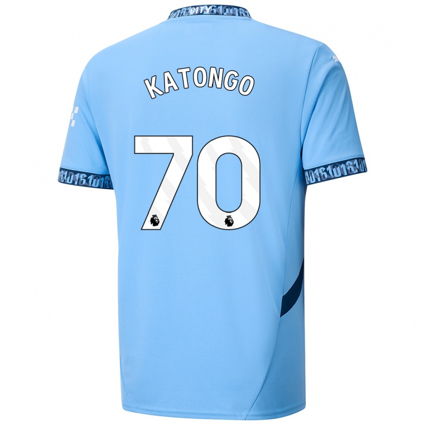 Kandiny Hombre Camiseta Jadel Katongo #70 Azul Marino 1ª Equipación 2024/25 La Camisa