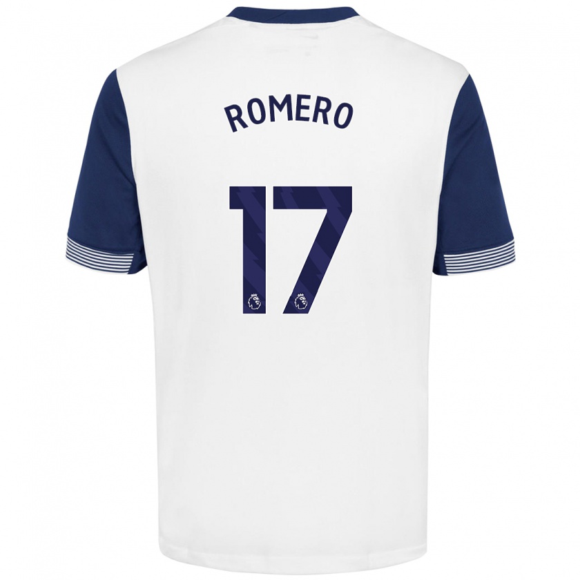 Kandiny Herren Cristian Romero #17 Weiß Blau Heimtrikot Trikot 2024/25 T-Shirt Österreich