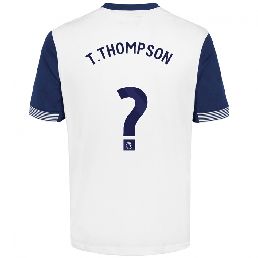 Kandiny Uomo Maglia Tynan Thompson #0 Bianco Blu Kit Gara Home 2024/25 Maglietta