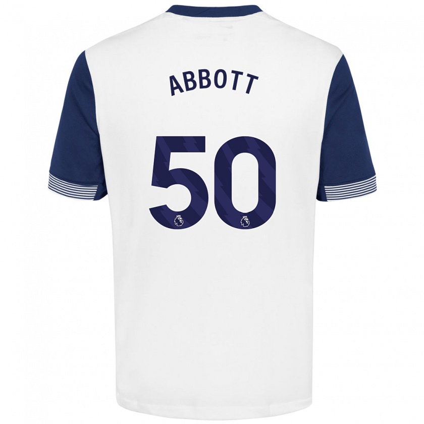 Kandiny Herren George Abbott #50 Weiß Blau Heimtrikot Trikot 2024/25 T-Shirt Österreich