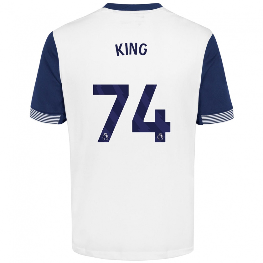 Kandiny Heren Maeson King #74 Wit Blauw Thuisshirt Thuistenue 2024/25 T-Shirt