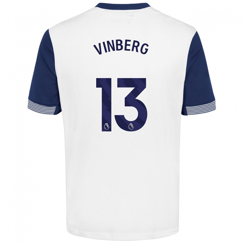 Kandiny Uomo Maglia Matilda Vinberg #13 Bianco Blu Kit Gara Home 2024/25 Maglietta