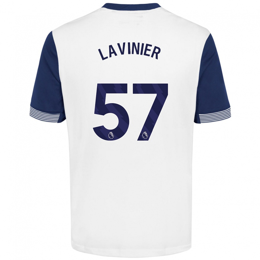 Kandiny Uomo Maglia Marcel Lavinier #57 Bianco Blu Kit Gara Home 2024/25 Maglietta