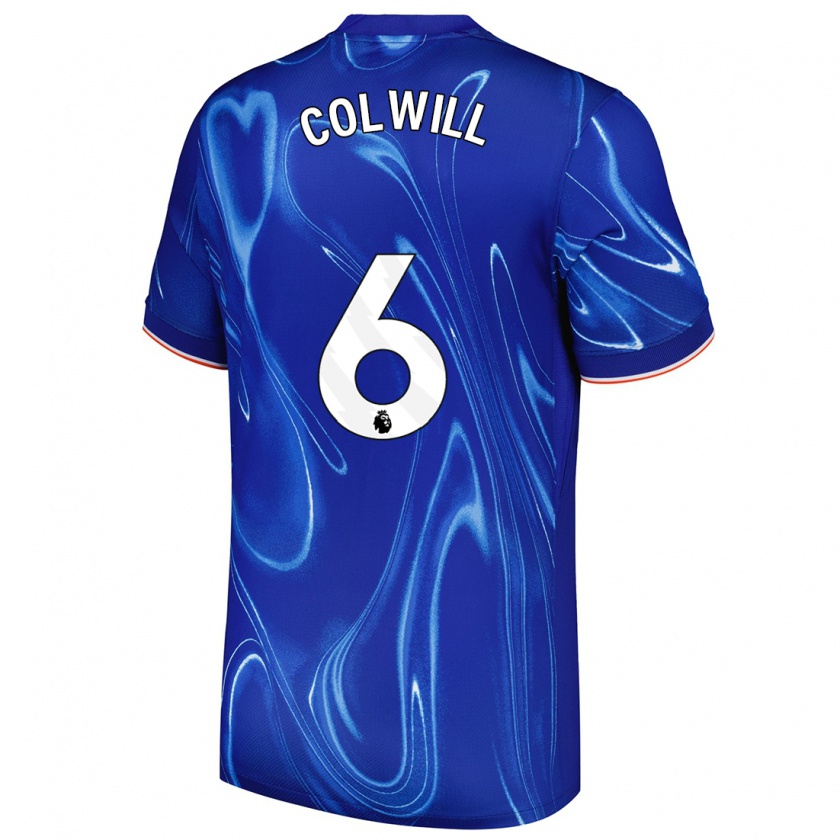 Kandiny Herren Levi Colwill #6 Blau Weiß Heimtrikot Trikot 2024/25 T-Shirt Österreich