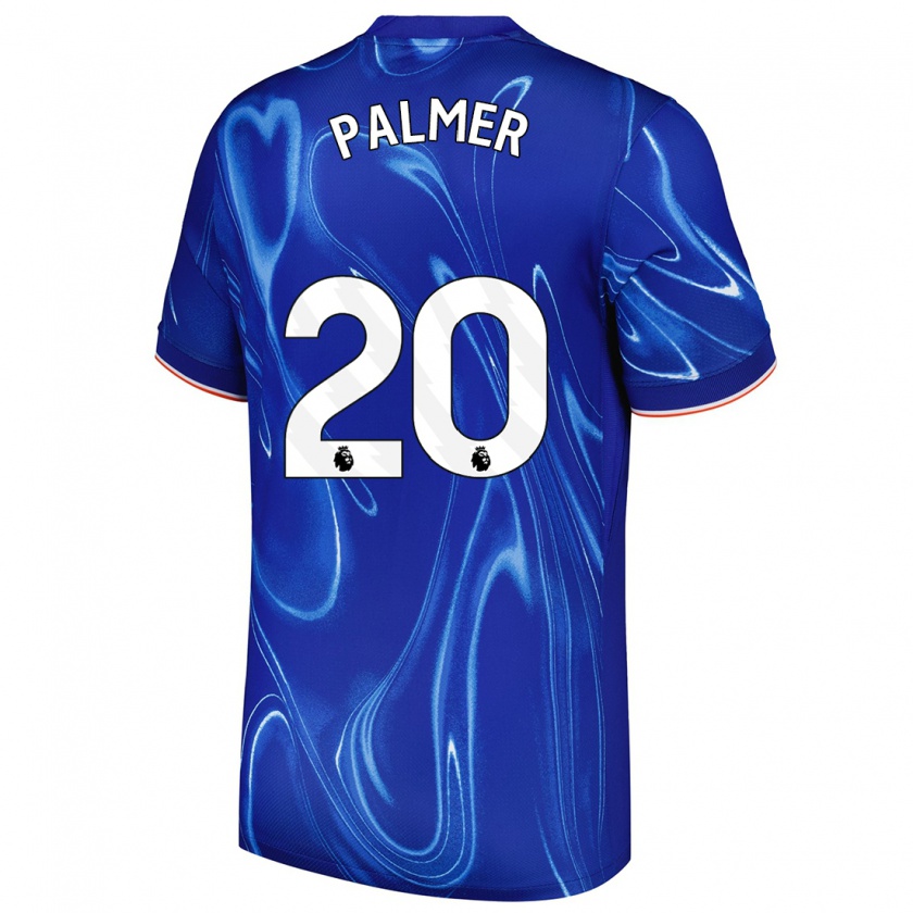 Kandiny Heren Cole Palmer #20 Blauw Wit Thuisshirt Thuistenue 2024/25 T-Shirt