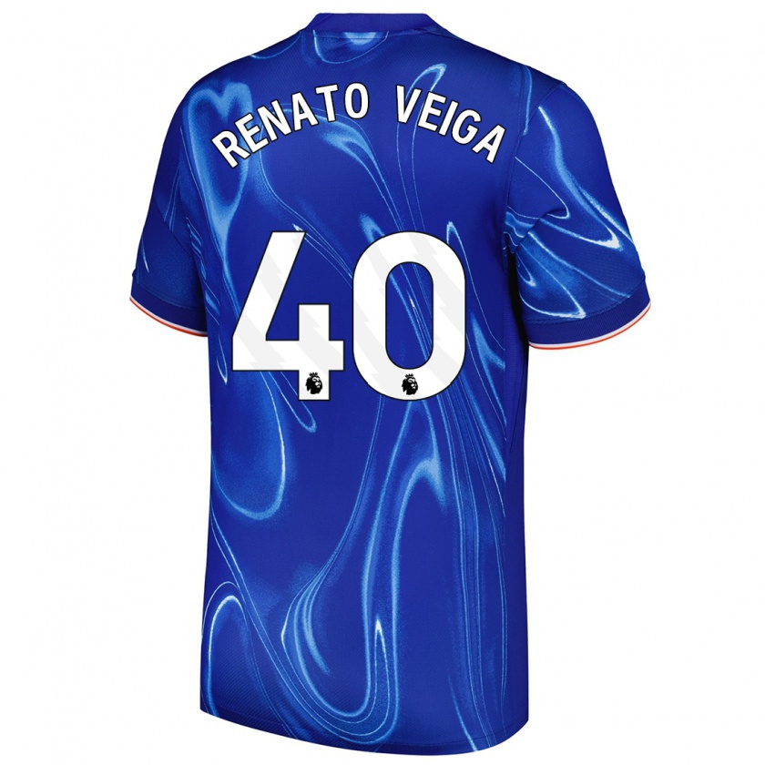 Kandiny Uomo Maglia Renato Veiga #40 Blu Bianco Kit Gara Home 2024/25 Maglietta