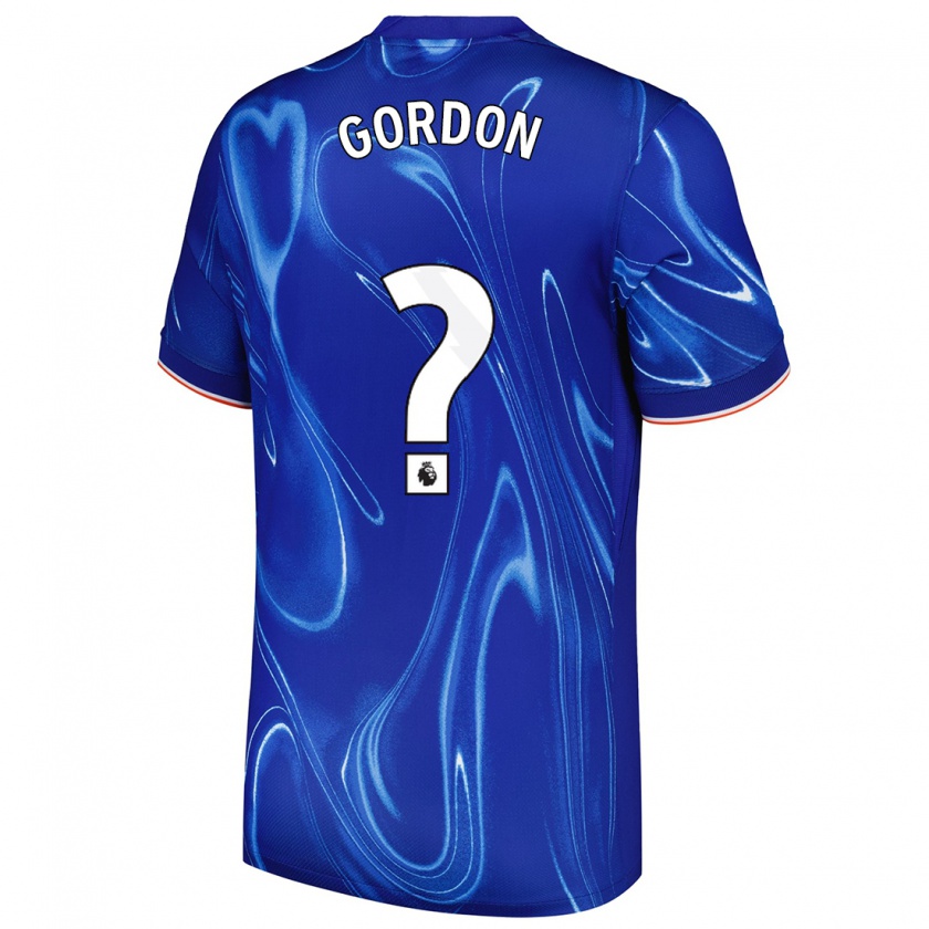 Kandiny Uomo Maglia Sol Gordon #0 Blu Bianco Kit Gara Home 2024/25 Maglietta