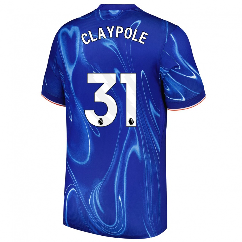 Kandiny Hombre Camiseta Aimee Claypole #31 Azul Blanco 1ª Equipación 2024/25 La Camisa México