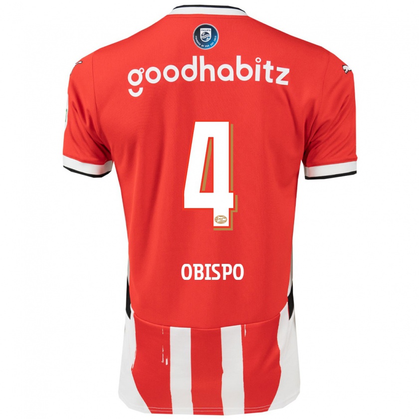 Kandiny Herren Armando Obispo #4 Rot Weiß Heimtrikot Trikot 2024/25 T-Shirt Österreich