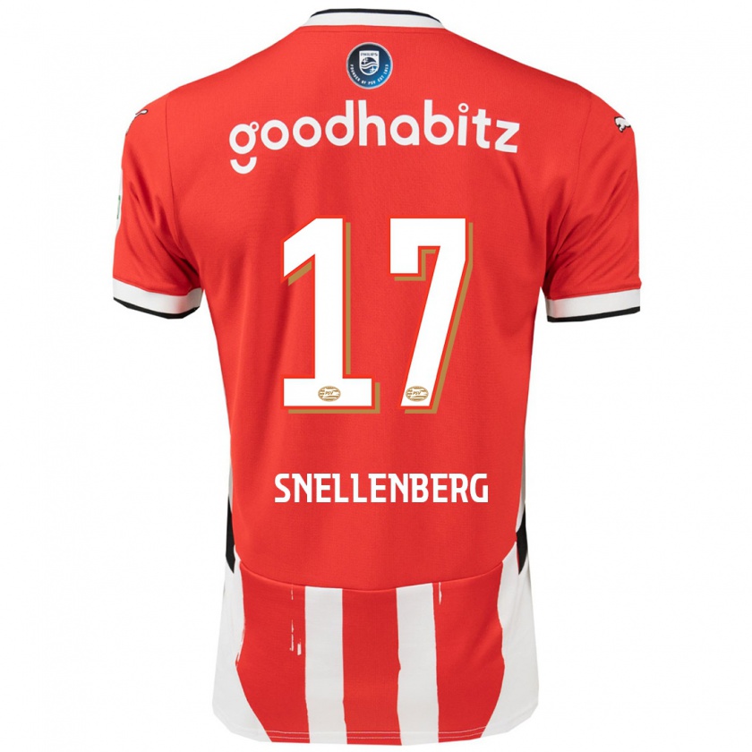 Kandiny Heren Maxime Snellenberg #17 Rood Wit Thuisshirt Thuistenue 2024/25 T-Shirt