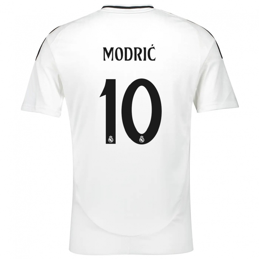 Kandiny Heren Luka Modric #10 Wit Thuisshirt Thuistenue 2024/25 T-Shirt