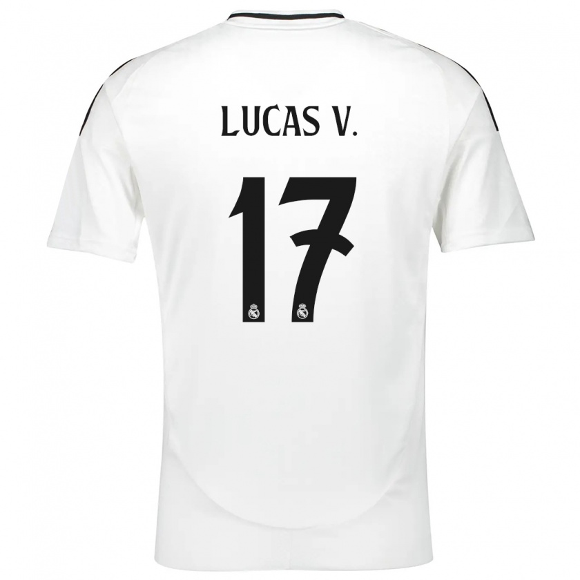 Kandiny Uomo Maglia Lucas Vázquez #17 Bianco Kit Gara Home 2024/25 Maglietta