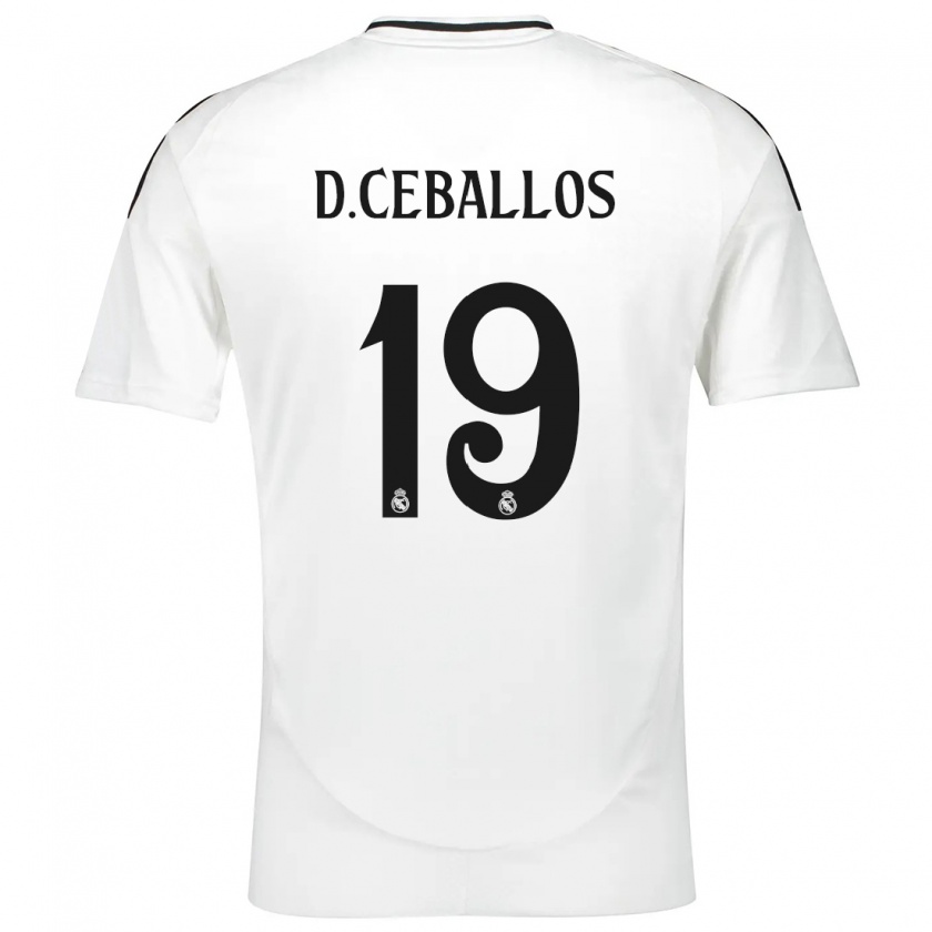 Kandiny Heren Dani Ceballos #19 Wit Thuisshirt Thuistenue 2024/25 T-Shirt