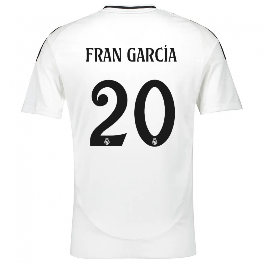 Kandiny Uomo Maglia Fran García #20 Bianco Kit Gara Home 2024/25 Maglietta