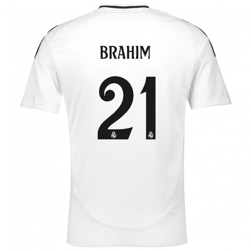 Kandiny Heren Brahim Díaz #21 Wit Thuisshirt Thuistenue 2024/25 T-Shirt