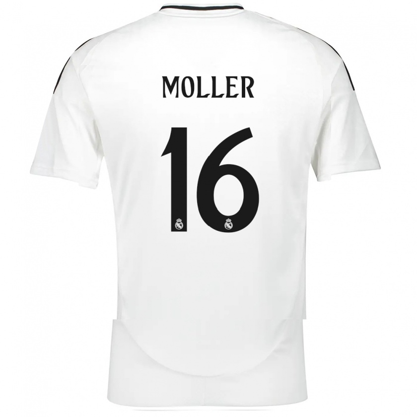 Kandiny Uomo Maglia Caroline Møller #16 Bianco Kit Gara Home 2024/25 Maglietta