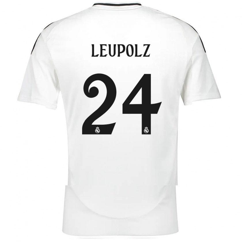 Kandiny Uomo Maglia Melanie Leupolz #24 Bianco Kit Gara Home 2024/25 Maglietta