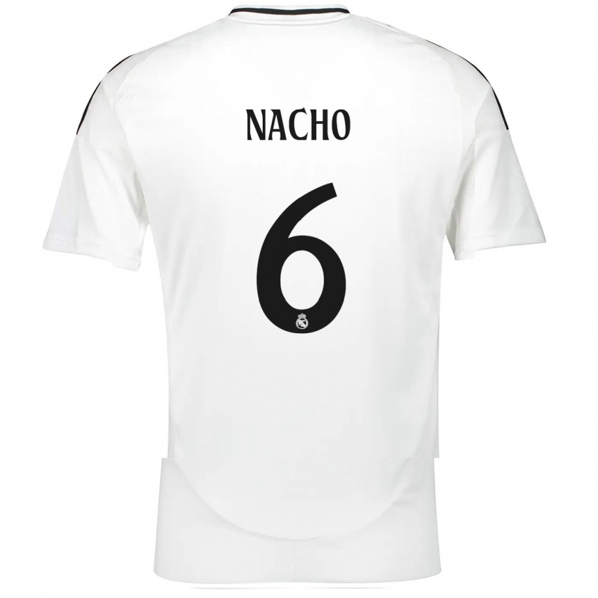 Kandiny Uomo Maglia Nacho Fernández #6 Bianco Kit Gara Home 2024/25 Maglietta