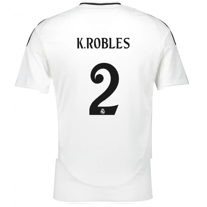 Kandiny Uomo Maglia Kenti Robles #2 Bianco Kit Gara Home 2024/25 Maglietta