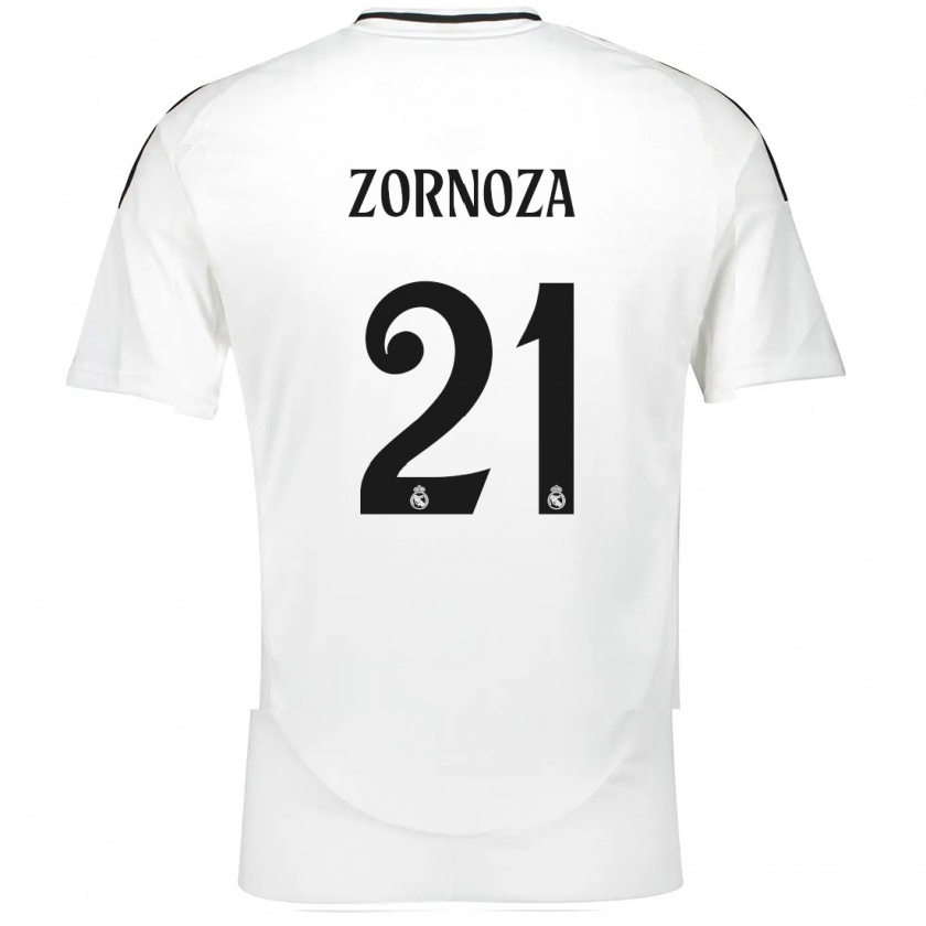 Kandiny Uomo Maglia Claudia Zornoza #21 Bianco Kit Gara Home 2024/25 Maglietta