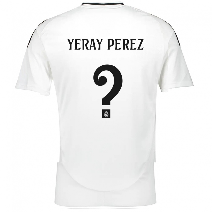 Kandiny Heren Yeray Perez #0 Wit Thuisshirt Thuistenue 2024/25 T-Shirt