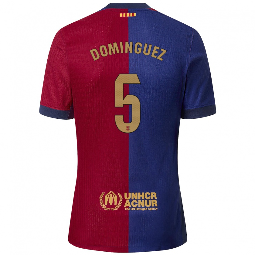 Kandiny Heren Sergi Domínguez #5 Blauw Rood Thuisshirt Thuistenue 2024/25 T-Shirt