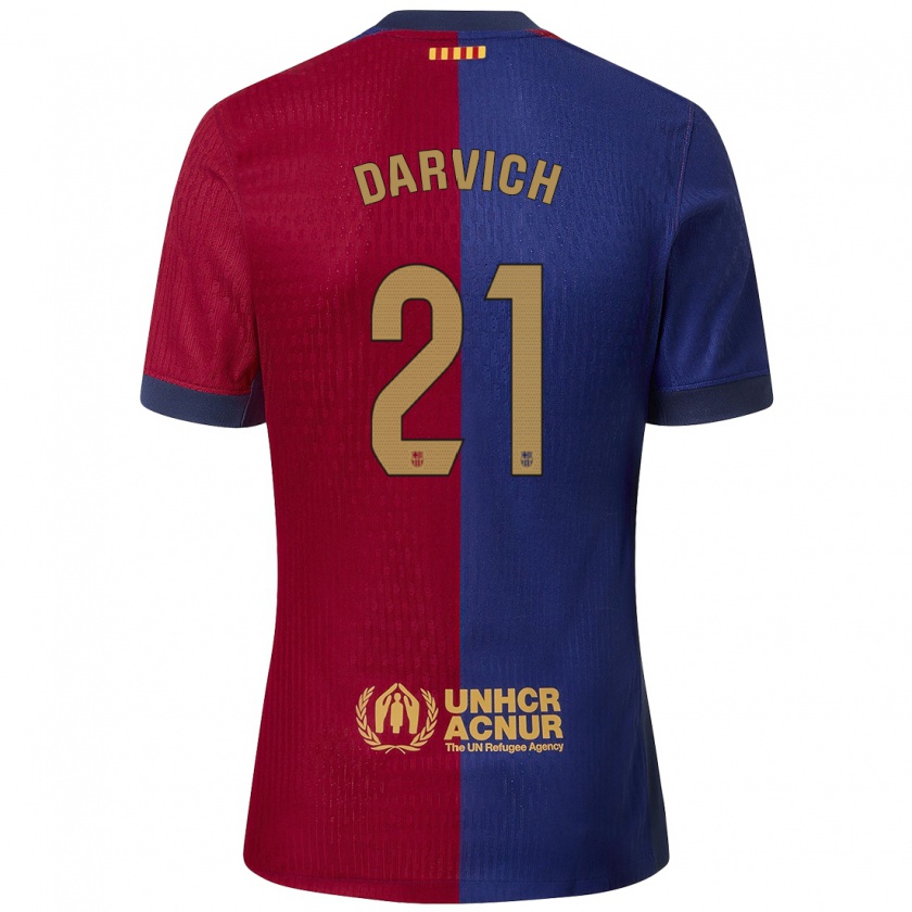 Kandiny Hombre Camiseta Noah Darvich #21 Azul Rojo 1ª Equipación 2024/25 La Camisa