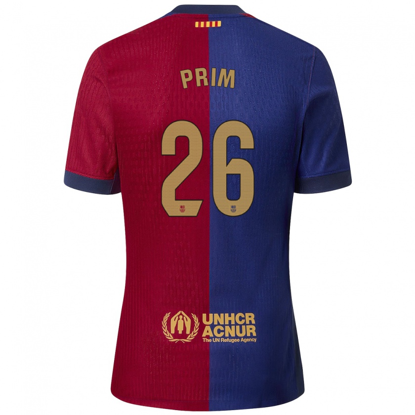 Kandiny Uomo Maglia Pau Prim #26 Blu Rosso Kit Gara Home 2024/25 Maglietta