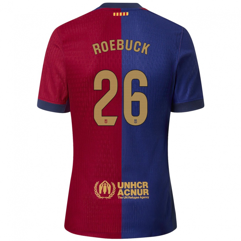 Kandiny Hombre Camiseta Ellie Roebuck #26 Azul Rojo 1ª Equipación 2024/25 La Camisa