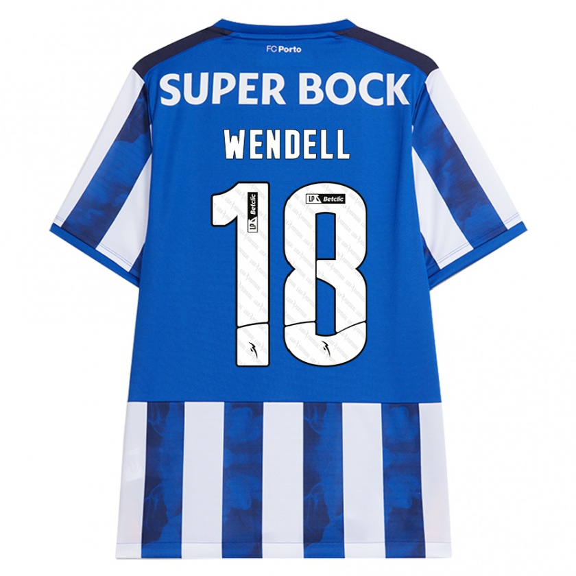 Kandiny Hombre Camiseta Wendell #18 Azul Blanco 1ª Equipación 2024/25 La Camisa México