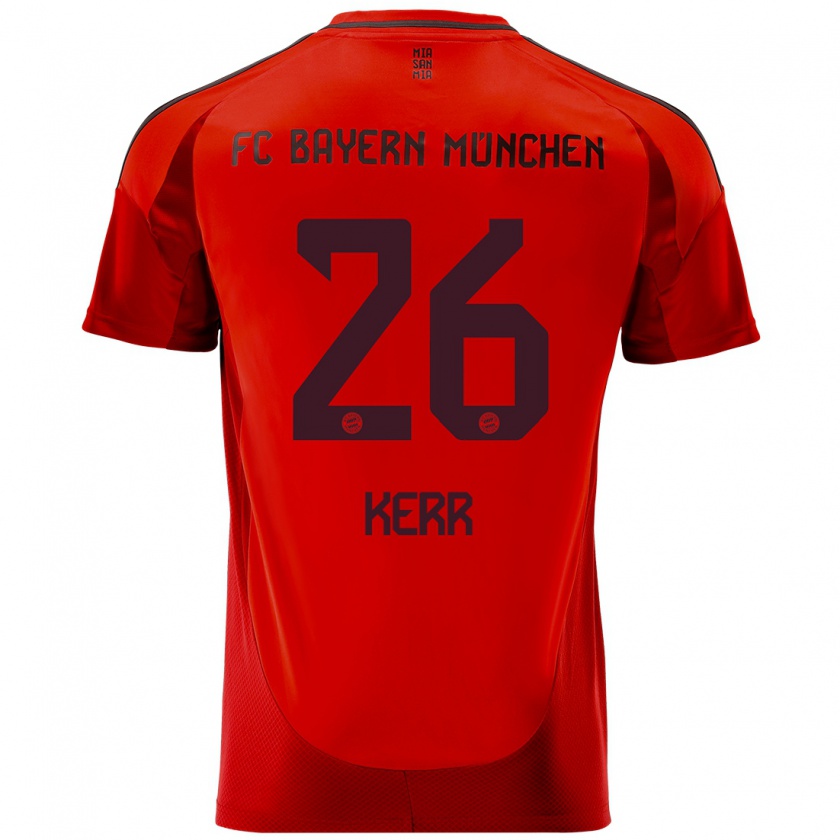 Kandiny Hombre Camiseta Samantha Kerr #26 Rojo 1ª Equipación 2024/25 La Camisa