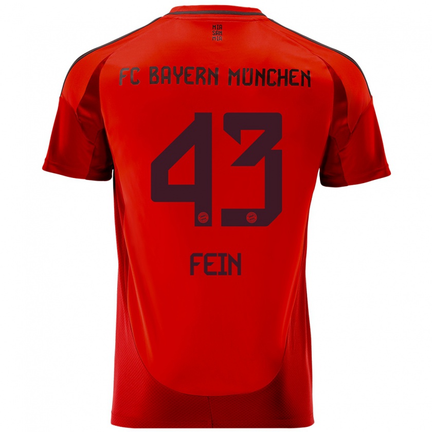 Kandiny Heren Adrian Fein #43 Rood Thuisshirt Thuistenue 2024/25 T-Shirt België