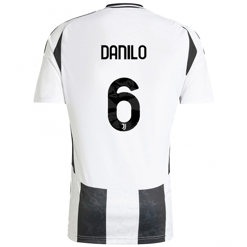 Kandiny Hombre Camiseta Danilo #6 Blanco Negro 1ª Equipación 2024/25 La Camisa