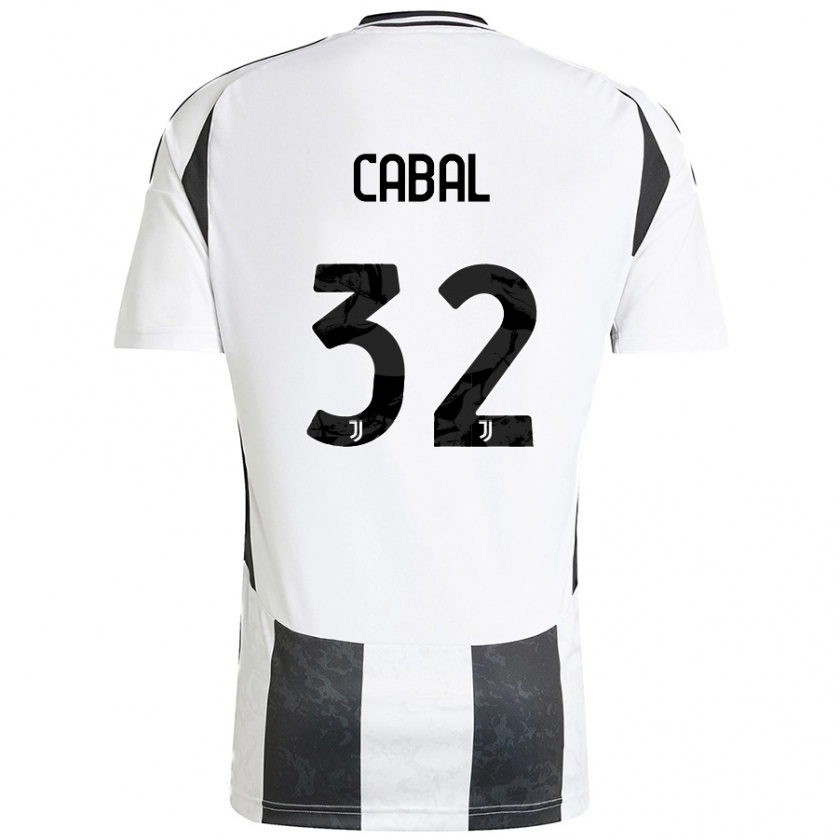 Kandiny Heren Juan Cabal #32 Wit Zwart Thuisshirt Thuistenue 2024/25 T-Shirt