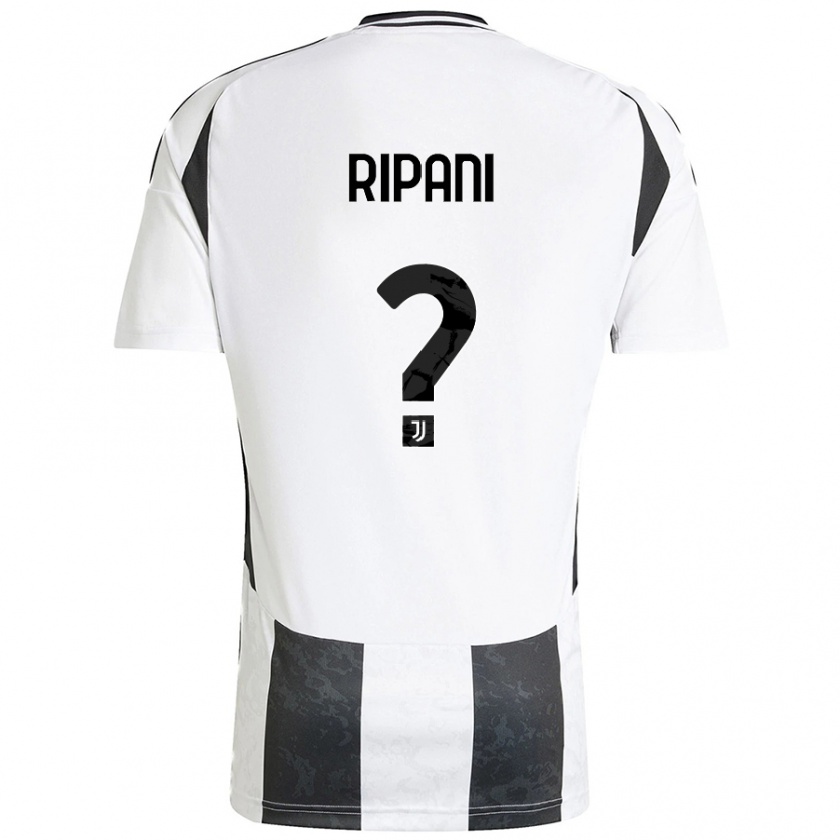 Kandiny Hombre Camiseta Diego Ripani #0 Blanco Negro 1ª Equipación 2024/25 La Camisa